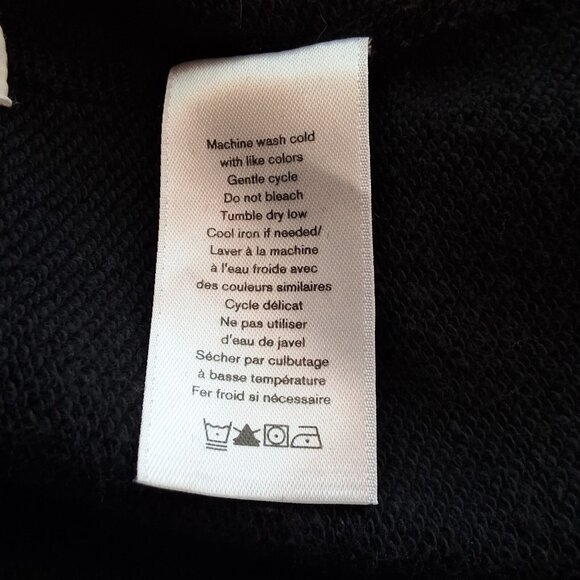 Rag & Bone Standard Issue Long-Sleeve‎ Black Sweatshirt Sz XS Normcore - Picture 8 of 8